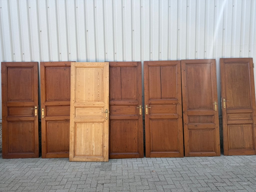 7 antieke drievlaks paneeldeuren uit 1900, Jurgen.hoogenboezem@gmail.com, Binnendeur, Ophalen of Verzenden, 200 tot 215 cm