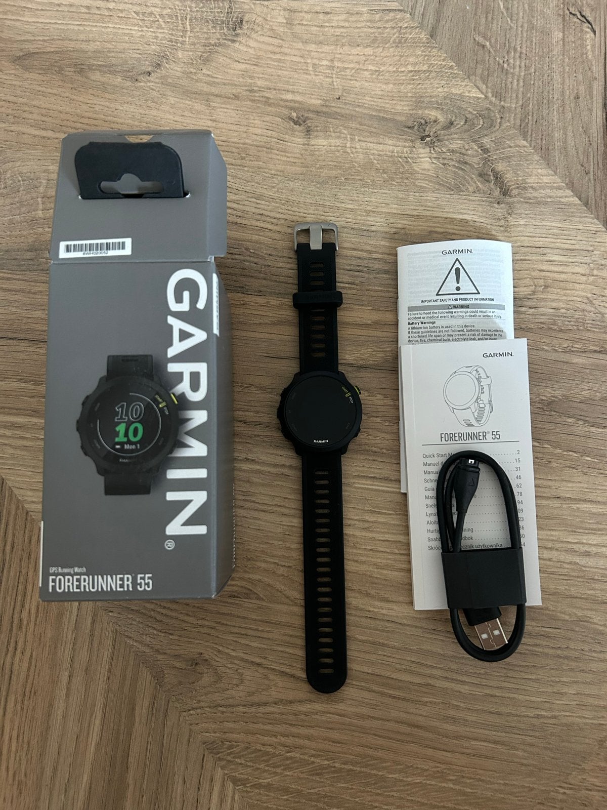 Garmin Forerunner 55 horloge zwart, Afstand, Zwart, Ophalen of Verzenden, Zo goed als nieuw