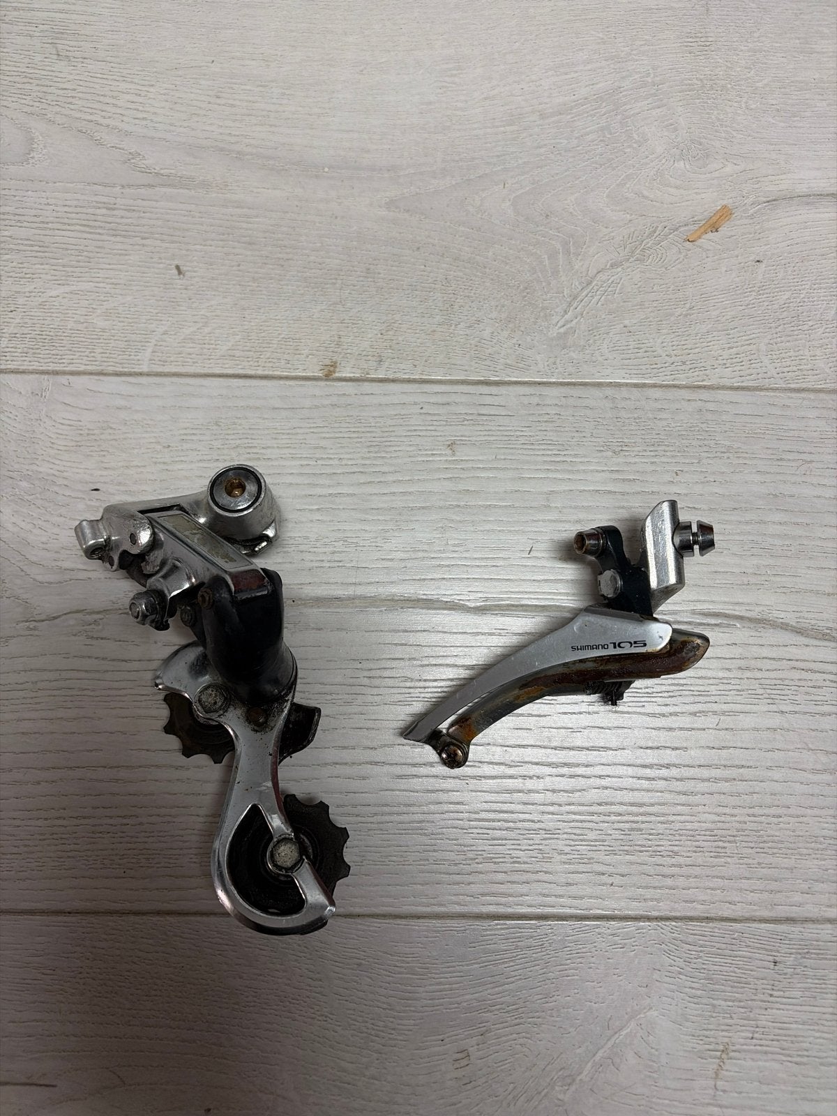 Shimano 105 Derailleur Set (Voor & Achter), Ophalen of Verzenden, Gebruikt, Racefiets, Derailleur of Ketting