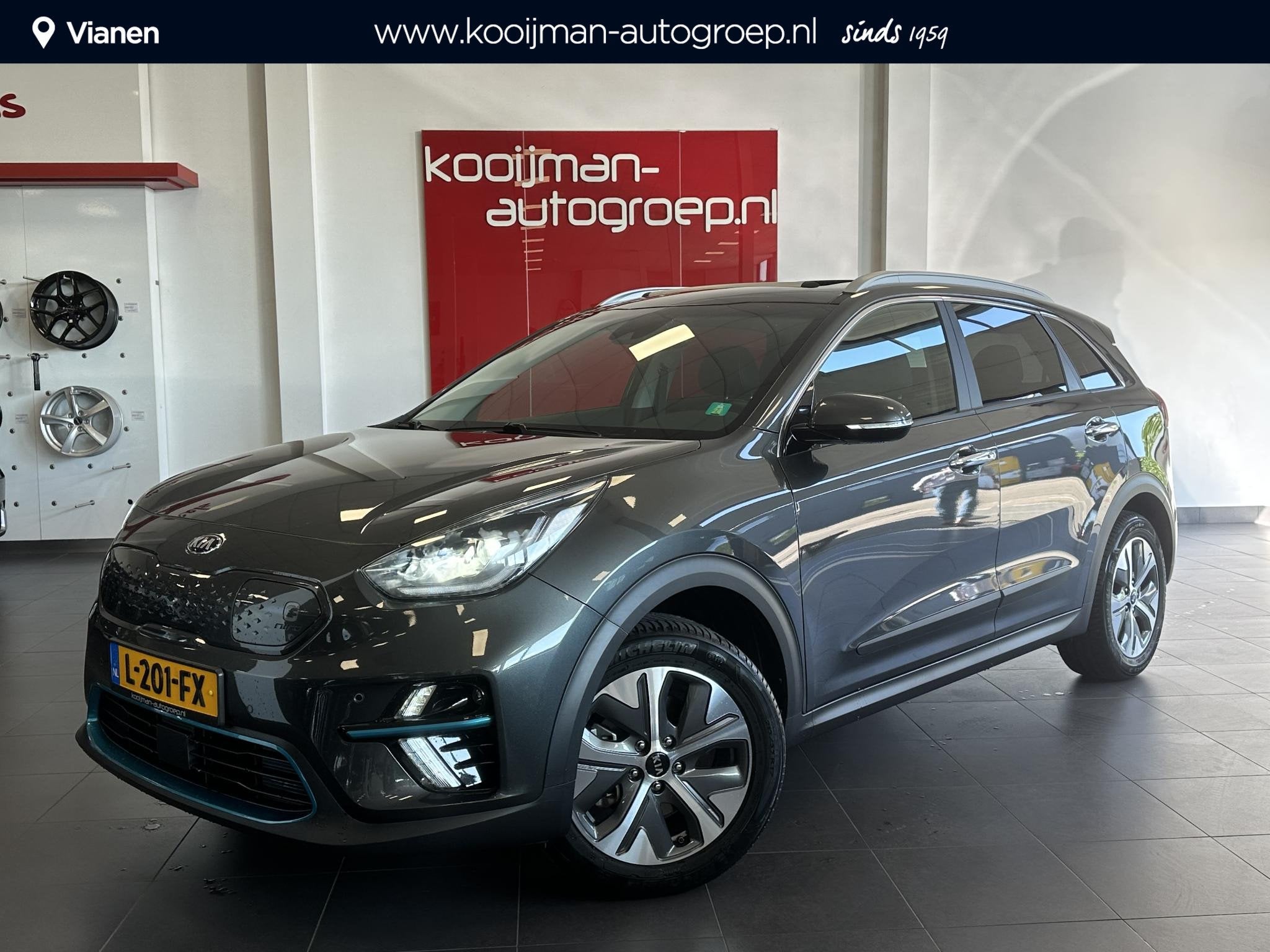 Kia e-Niro DynamicPlusLine 64 kWh Dealeronderhouden!, Auto's, Gebruikt, 1712 kg, Leder en Stof, Origineel Nederlands