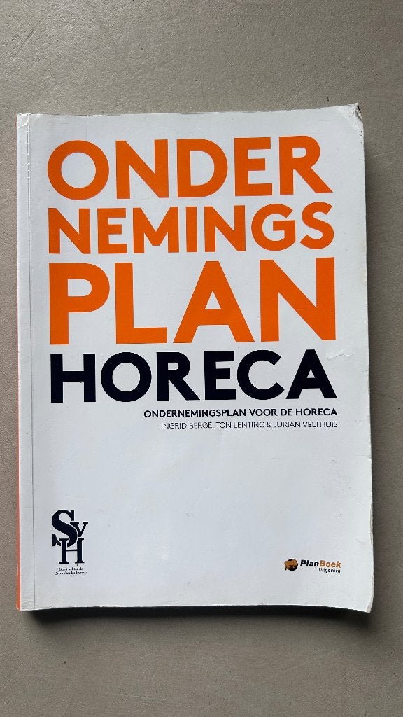 Ondernemingsplan Horeca SVH, Ophalen of Verzenden, Overige niveaus