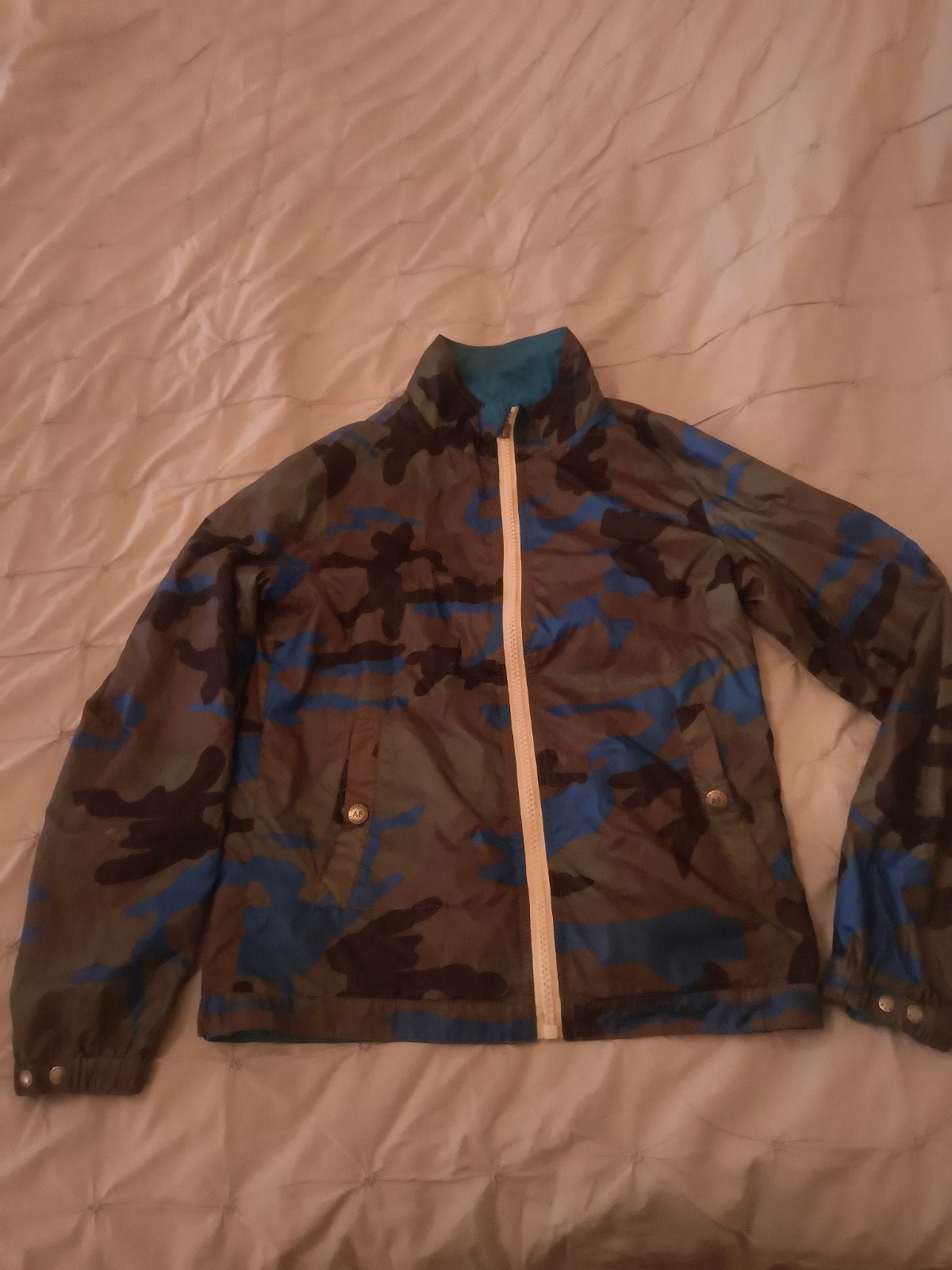 Airforce Omkeerbaar kinderjack - camouflage en blauw, Ophalen of Verzenden, Gebruikt, Onbekend, Jongen of Meisje