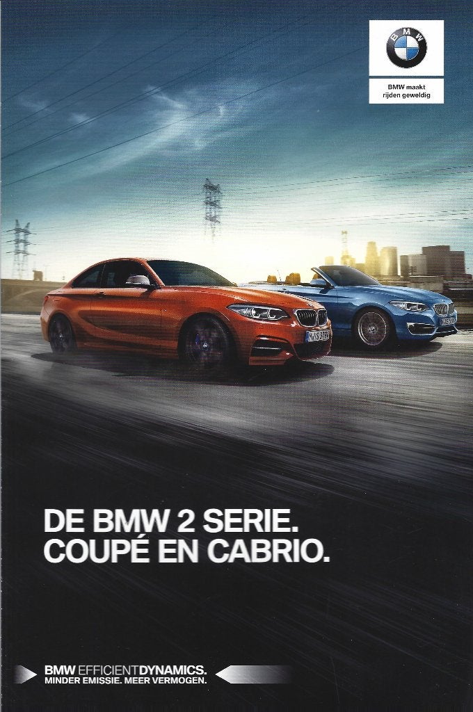 Brochure BMW 2 serie Coupe en Cabrio 2018, Ophalen of Verzenden, Gelezen, BMW