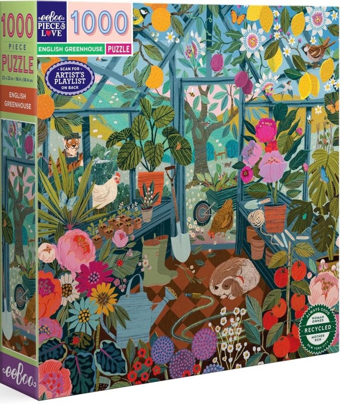 eeBoo - English Greenhouse - 1000 stukjes, Hobby en Vrije tijd, Denksport en Puzzels, Ophalen of Verzenden, 500 t/m 1500 stukjes