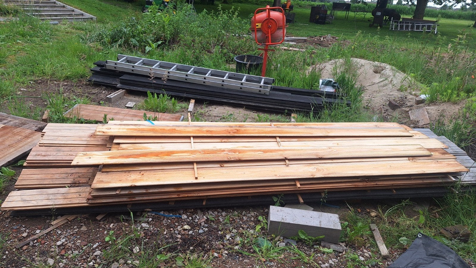 Zweeds Rabat 52 blank 42 zwart, Doe-het-zelf en Verbouw, Hout en Planken, Ophalen, Minder dan 25 mm, Nieuw, Plank
