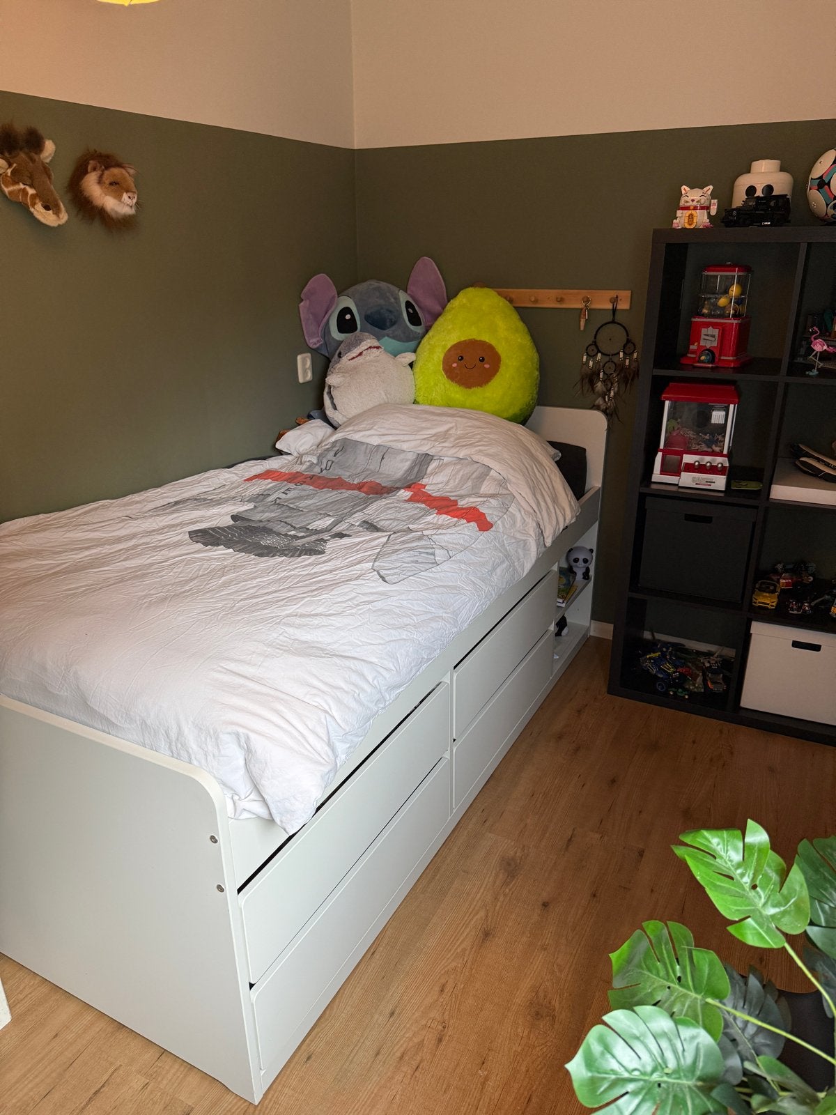 Ikea Släkt / Nattapa bed met opbergruimte, Ophalen, 90 cm, Eenpersoons, Wit