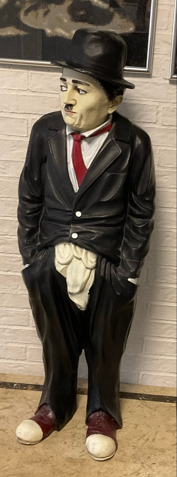 Grote Charlie Chaplin beeld - Decoratief object, Ophalen, Kunststof, 50 - 100 cm, Beeld