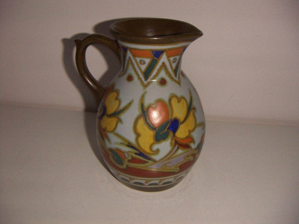 Zuid Holland Gouda plateel keramiek kan / vaas jr.1927., Ophalen of Verzenden