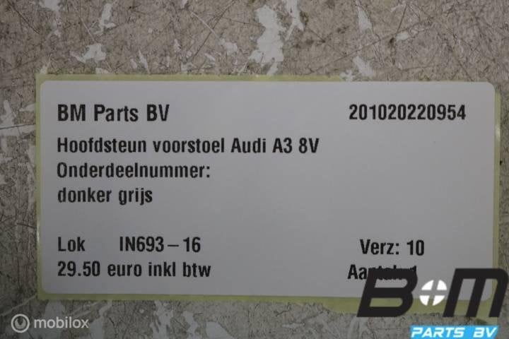 Hoofdsteun voorstoel Audi A3 8V, Gebruikt