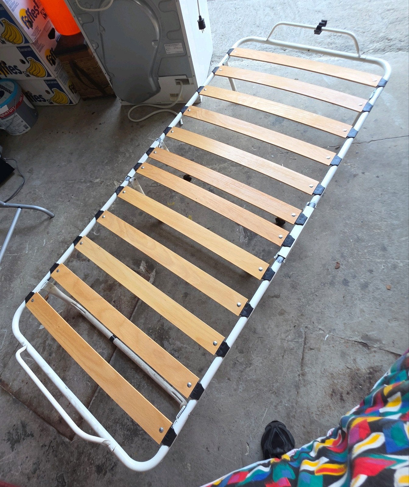 Inklapbaar bed met matras, Ophalen, Zo goed als nieuw, Eenpersoons, 90 cm