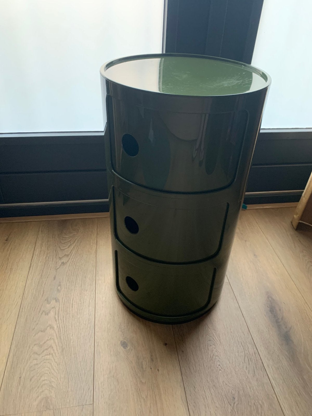 Kartell Componibili kast nachtkast groen 3 compartimenten, Huis en Inrichting, Kasten | Ladekasten, Ophalen, Kunststof, 50 tot 100 cm