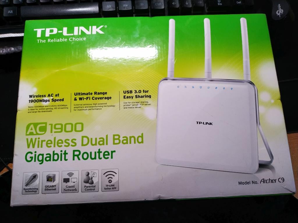 TP-LINK Wireless-AC1900 Archer C9, Computers en Software, Routers en Modems, Ophalen of Verzenden, Gebruikt, Router, TP-Link