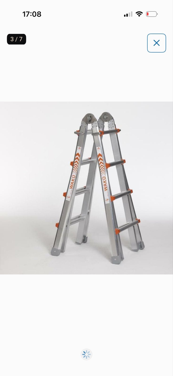 WAKÜ Gebruiksvriendelijke Opvouwbare Ladder, Doe-het-zelf en Verbouw, Ophalen, Zo goed als nieuw, Ladder, Opvouwbaar of Inschuifbaar