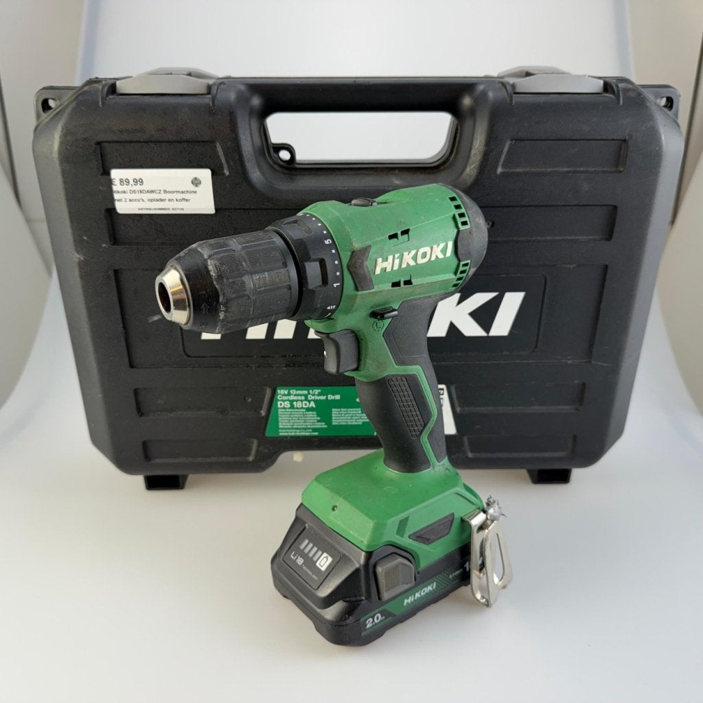 Hikoki DS18DAWCZ Boormachine met 2 accu's, oplader en koffer, Hikoki, Zo goed als nieuw, Support@hikoki.com, 5-1, Nishiarai, 3-chome, Adachi-ku, 
Tokyo 123-0843
Japan