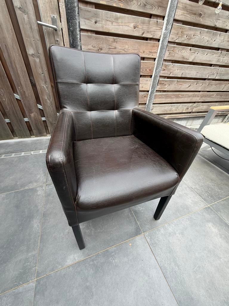 Eet tafel stoel., Ophalen, Zo goed als nieuw, 75 tot 100 cm, Leer