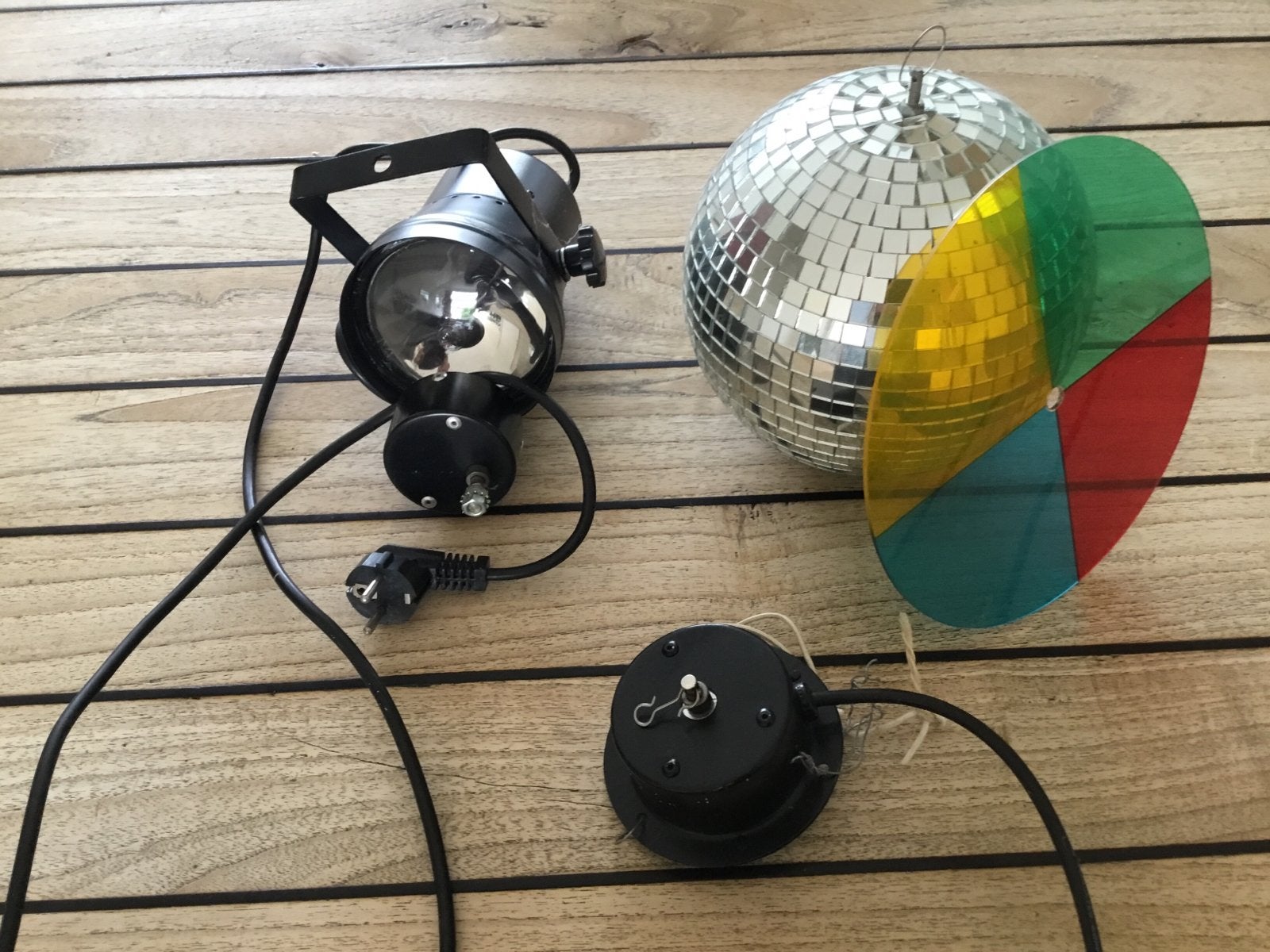Discobol met spot en kleurenwiel, Muziek en Instrumenten, Ophalen, Gebruikt, Discobol, Kleur