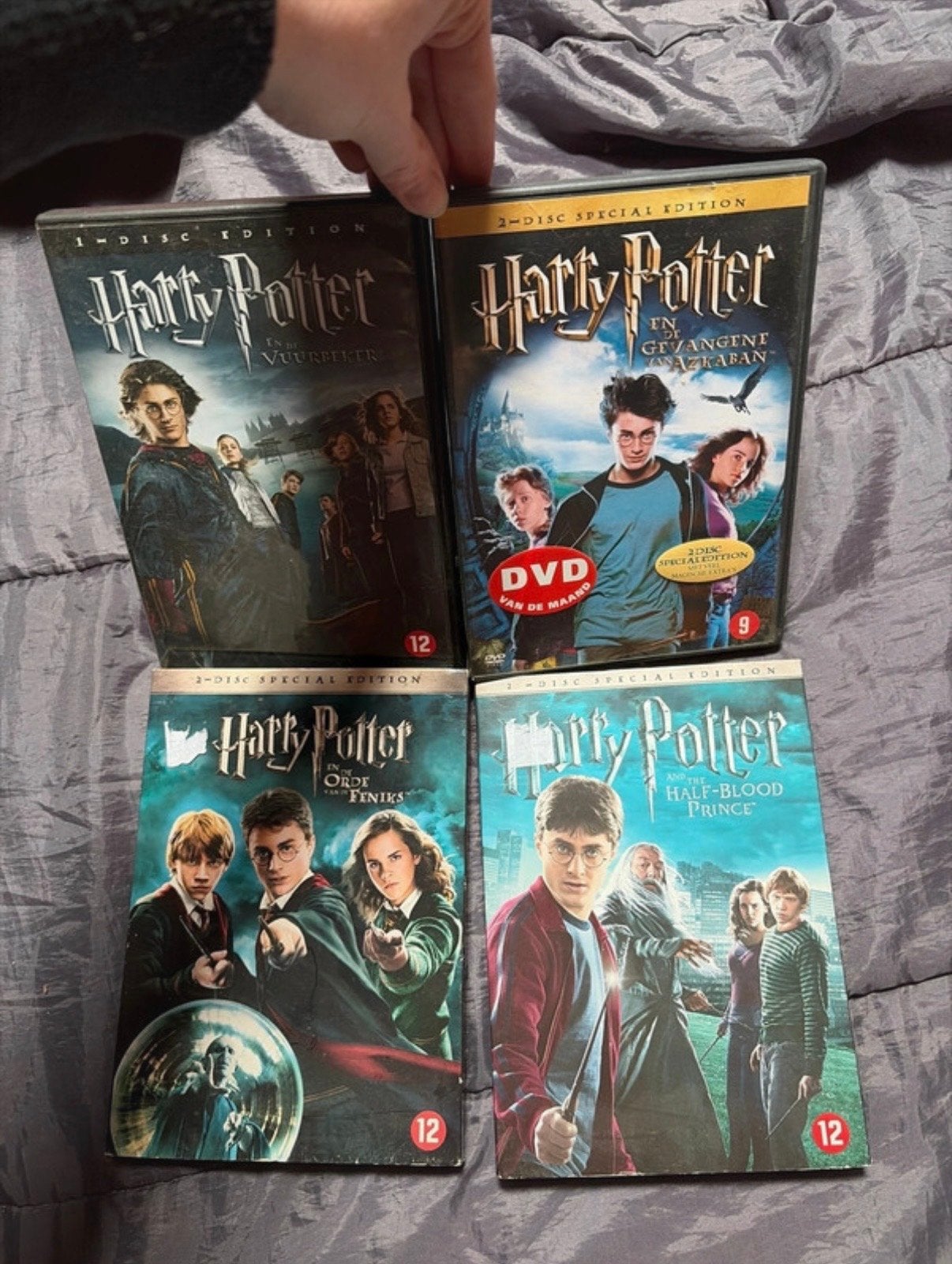 Harry Potter DVD's: Vuurbeke, Gevangene van Azkaban, Orde va, Avontuur, Nederlands, Ophalen of Verzenden, Film
