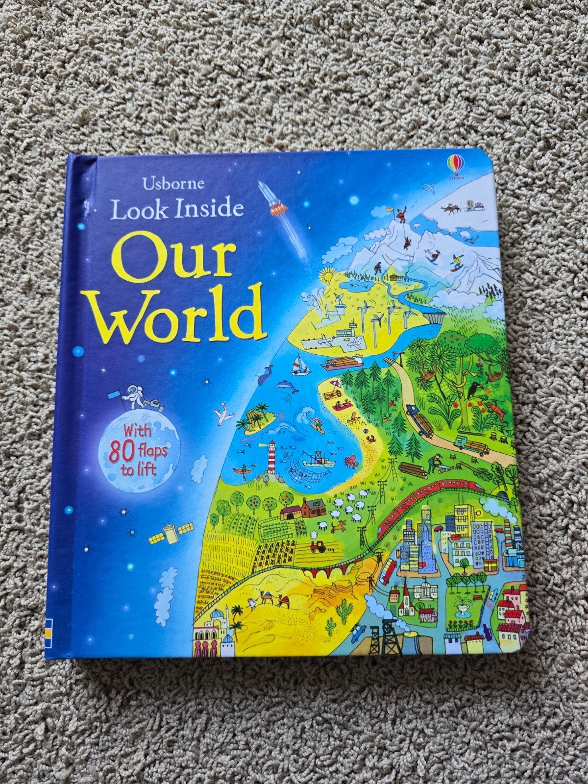 Usborne Look Inside Our World - Boek met flapjes, Ophalen of Verzenden, Zo goed als nieuw, Non-fictie
