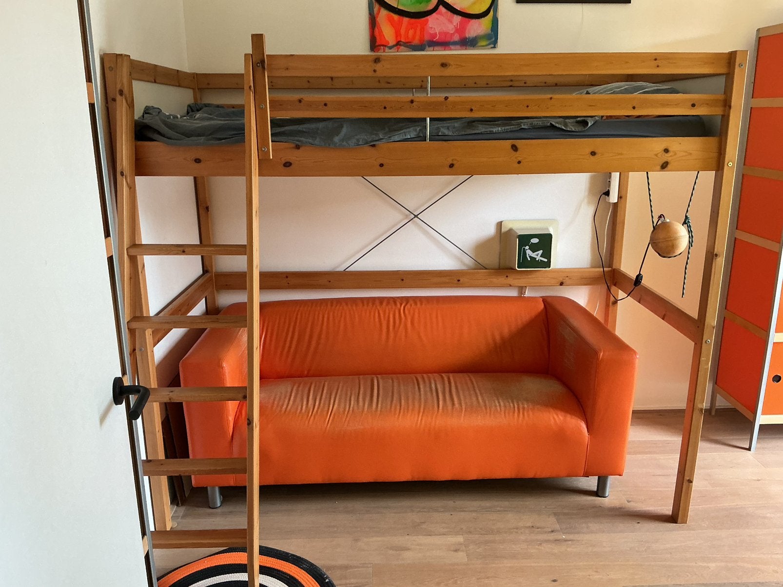 Ikea Stora 1 persoons hoogslaper, Ophalen, Gebruikt, Eenpersoons, 160 tot 180 cm