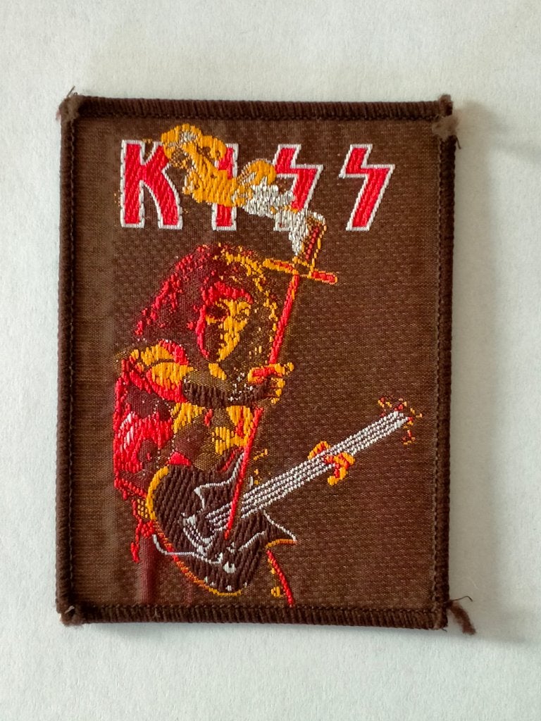Kiss Gene Simmons fire glamrock rock vintage kleding patch, Ophalen of Verzenden, Zo goed als nieuw, Kleding
