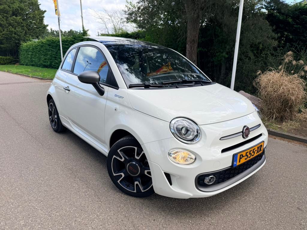 Fiat 500 1.0 70pk Hybrid Sport Pano Clima N.L Auto N.A.P, Auto's, 40 €/maand, Automatische klimaatregeling, 4 stoelen, Leder en Stof