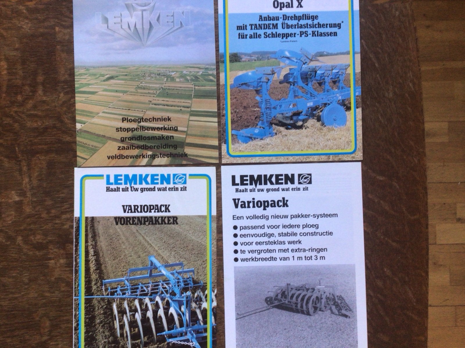 Lemken VarioPack, ploeg Opal X en Ploegtechniek Brochures, Ophalen of Verzenden