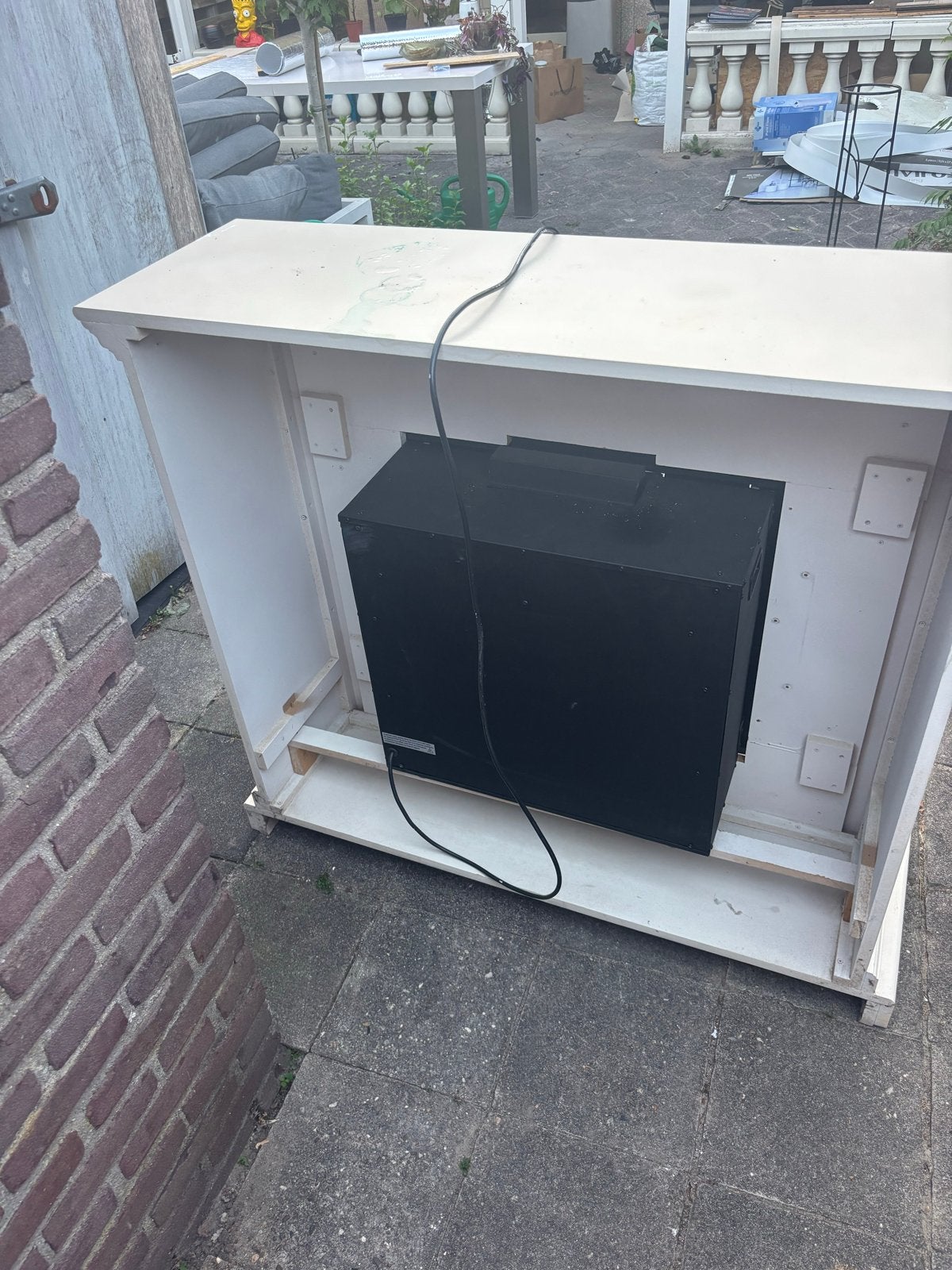 GRATIS Elektrische haard - Nieuwe lampen nodig, Huis en Inrichting, Ophalen, Gebruikt, Vrijstaande haard, Elektrische haard