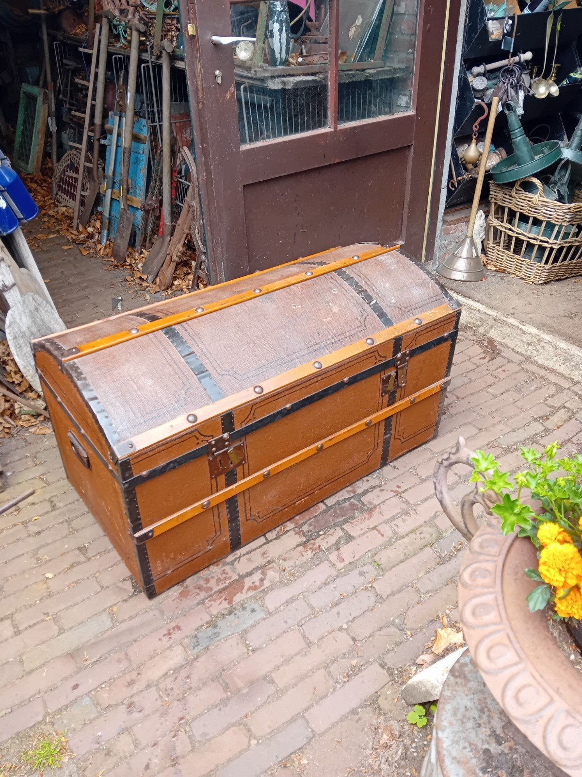 Antieke kist/koffer/reiskist - Decoratief en functioneel, Antiek en Kunst, Ophalen