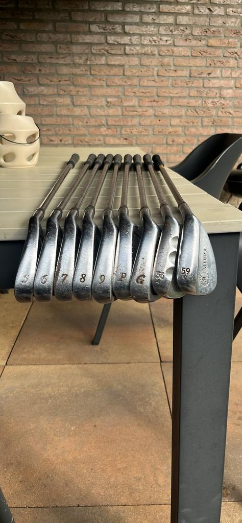 Miura ijzers LW t/m 5 stiff shaft, Sport en Fitness, Golf, Ophalen of Verzenden, Gebruikt, Set, Overige merken