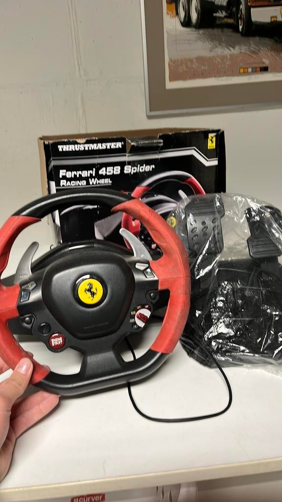 Ferrari 458 spider race stuur, Spelcomputers en Games, Ophalen, Gebruikt, Stuurtje of Sportattribuut, Xbox One