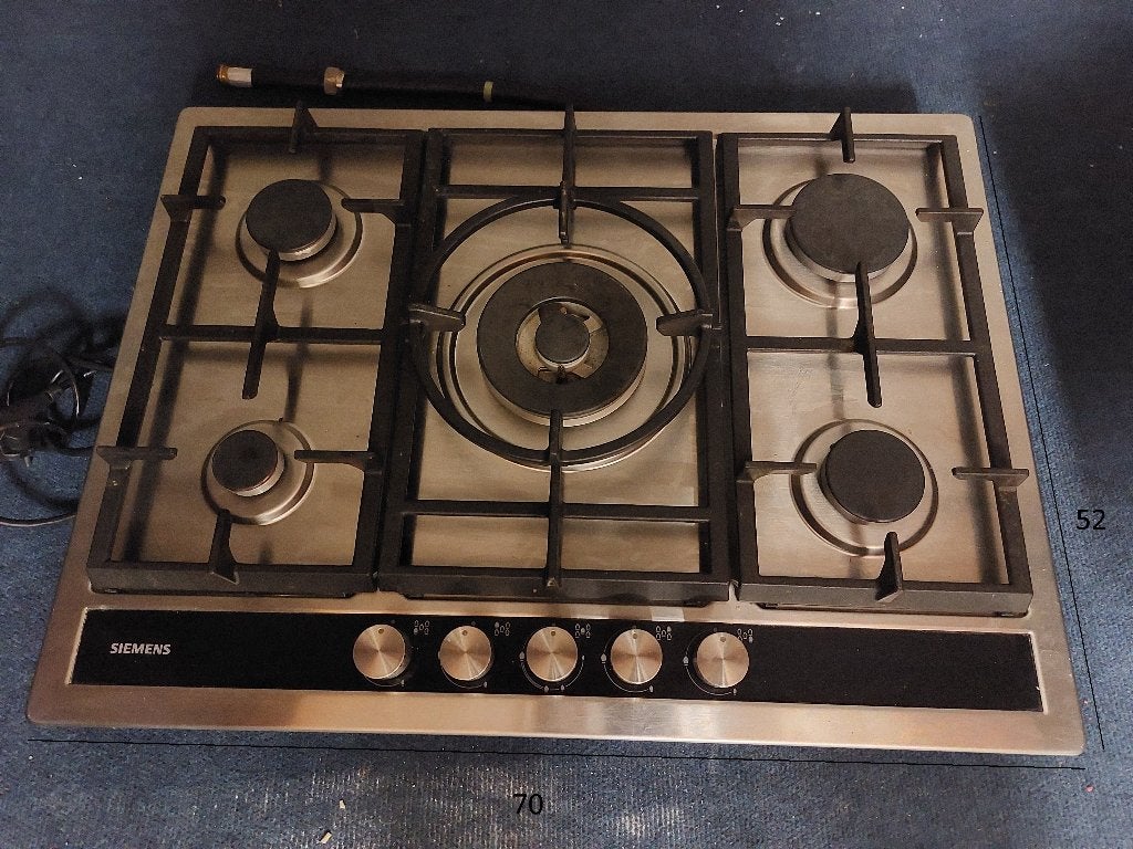Gasfornuis met wokbrander SIEMENS, Ophalen, Gebruikt, 50 tot 100 cm, Minder dan 100 cm