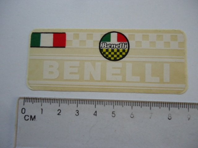sticker oud BENELLI Italie motorfiets motorrace motor italy, Verzenden, Zo goed als nieuw, Bedrijf of Vereniging
