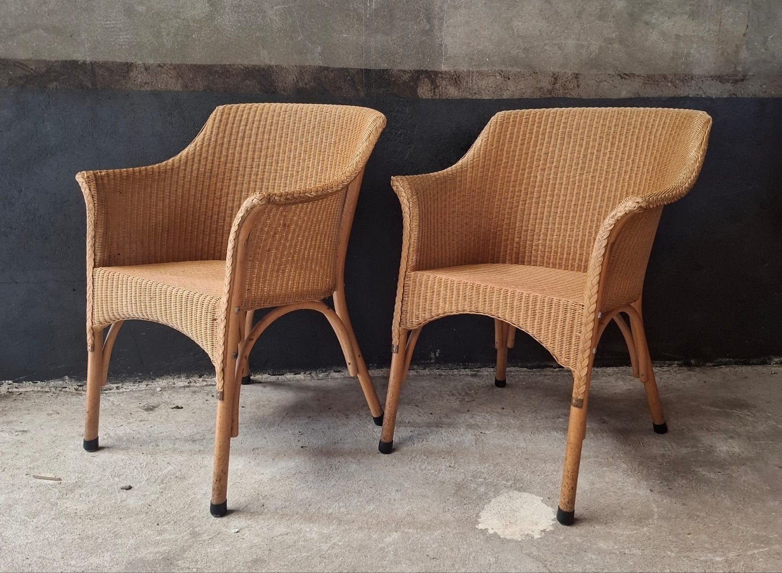24 x Lloyd Loom Vintage stoelen bistro cafe horeca retro, Ophalen of Verzenden