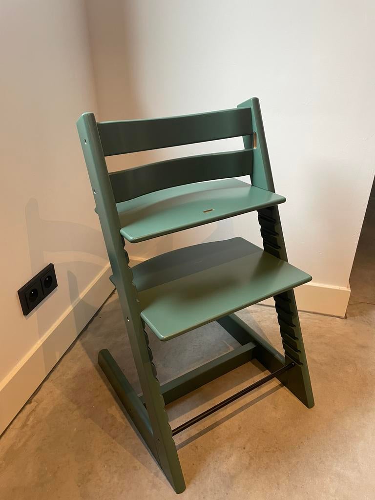 Stokke Tripp Trapp groen nieuw model - nieuwstaat, Ophalen of Verzenden, Zo goed als nieuw, Meegroeistoel