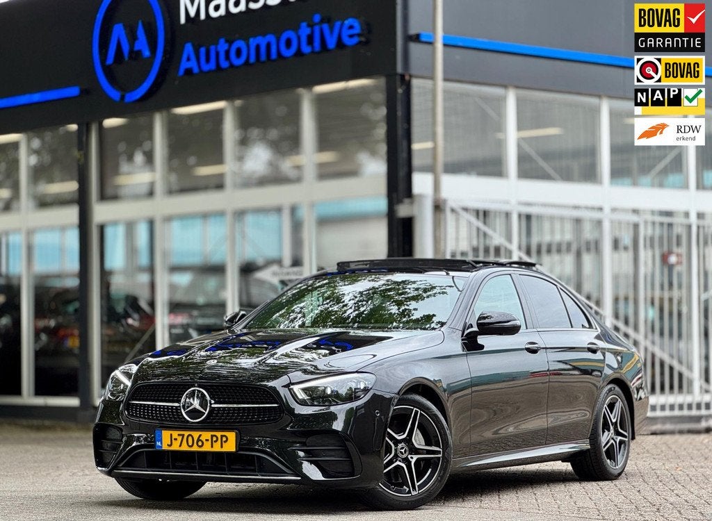 Mercedes-Benz E-klasse AMG Pano Burmester Drive Pilot Memory, Gebruikt, Euro 6, 4 cilinders, Zwart