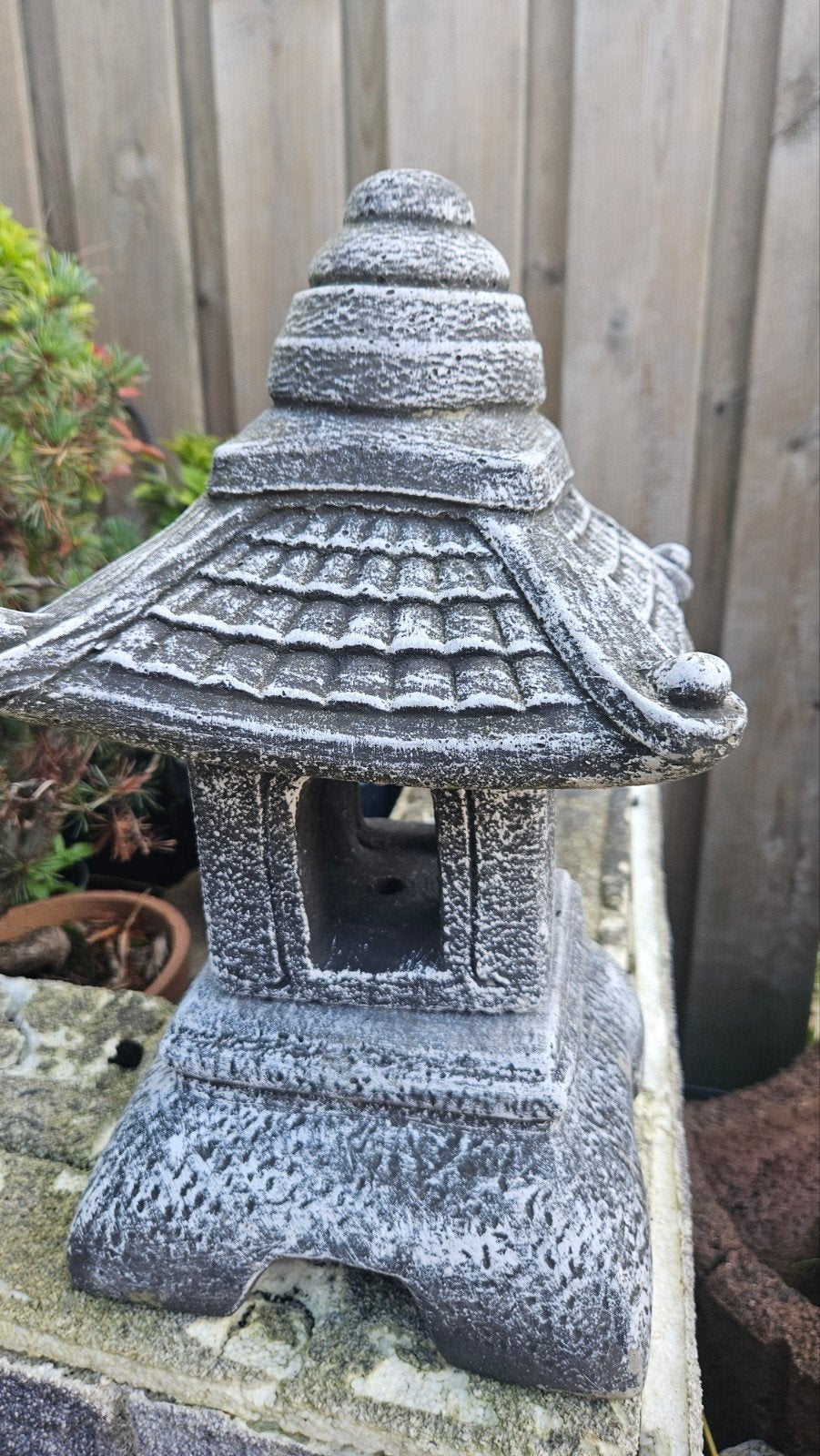 Decoratieve Japanse Pagode Tuinbeeld - Beton, Ophalen, Gebruikt, Beton, Overige typen