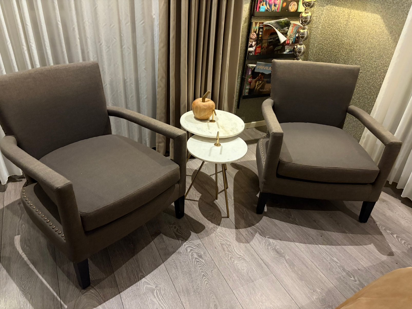2 Richmond Interiors design stoelen fauteuils, Ophalen, Landelijk modern, 75 tot 100 cm, Zo goed als nieuw