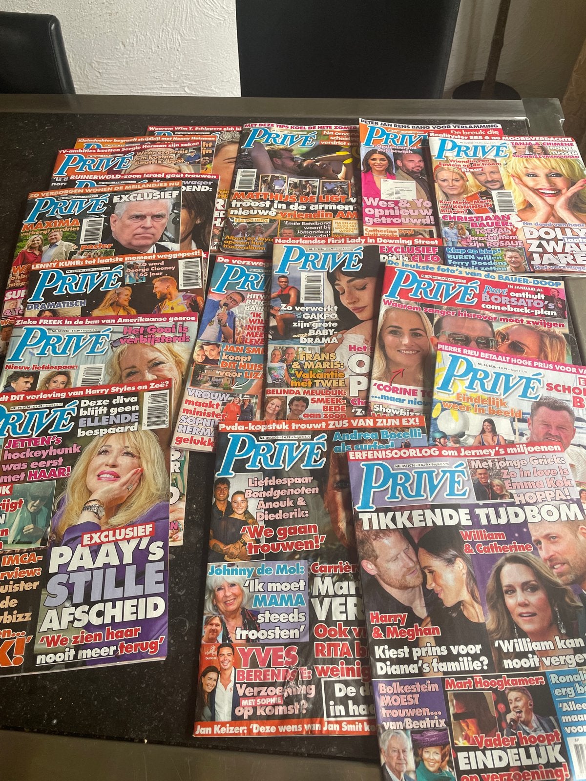 Grote collectie Prive tijdschriften, Ophalen of Verzenden, Gelezen, Gossip of Showbizz