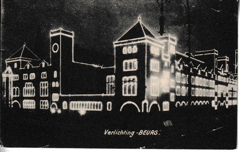 AMSTERDAM - VERLICHTING BEURS, Ophalen of Verzenden, Voor 1920, Gelopen, Noord-Holland