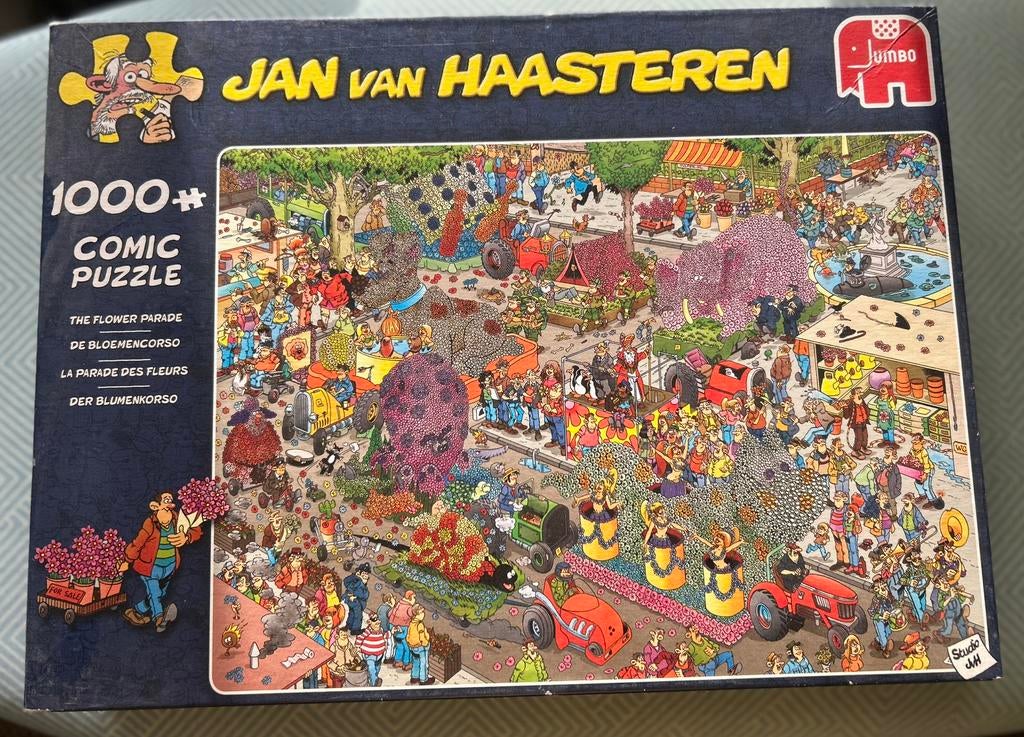 Ruilen? Van Haasteren (Bloemencorso) 1000 stukjes, Hobby en Vrije tijd, Denksport en Puzzels, Ophalen, 500 t/m 1500 stukjes, Zo goed als nieuw