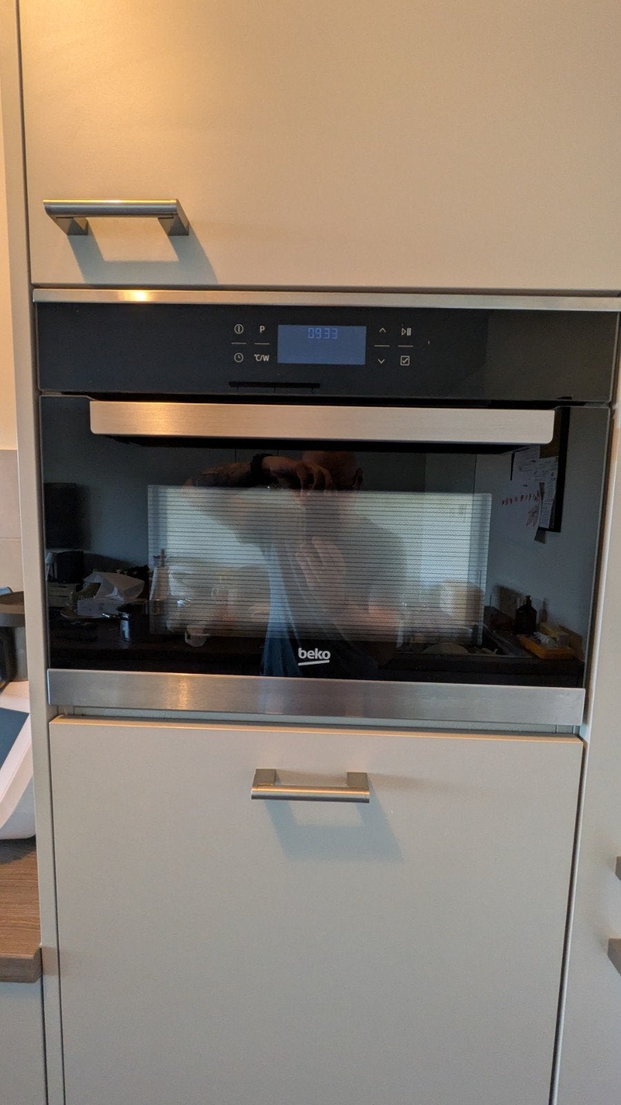 Beko BCW15500XG inbouw combi-oven met magnetron., Ophalen, Zo goed als nieuw, Magnetronfunctie
