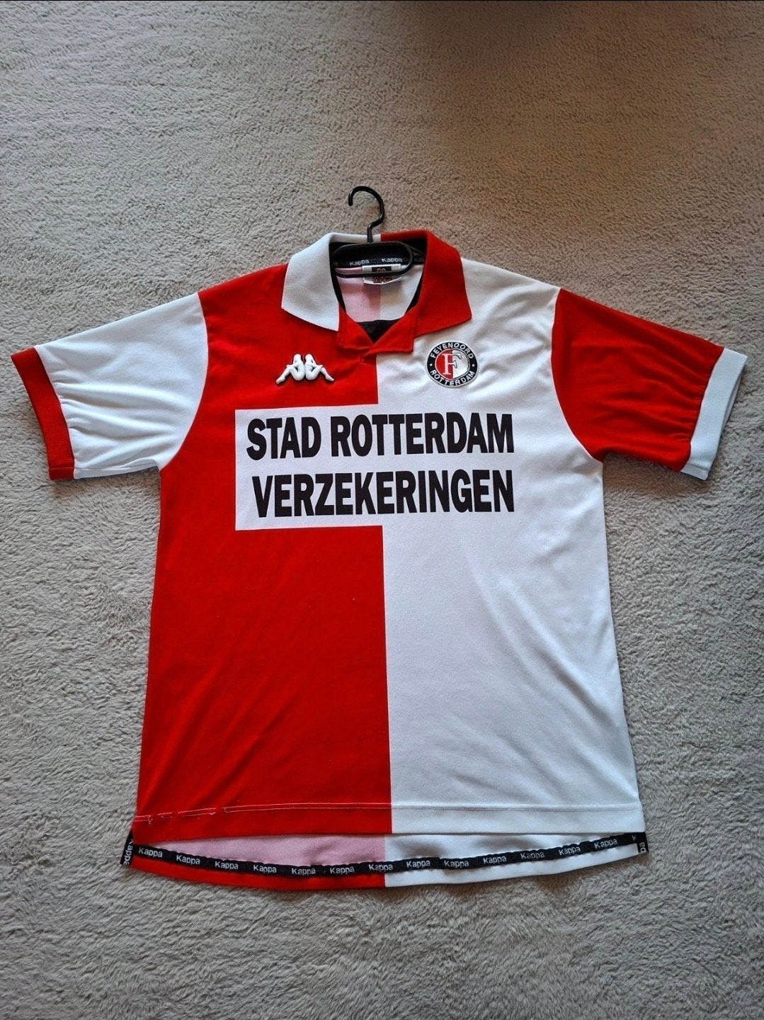 Feyenoord thuisshirt 2000-2001 Stad Rotterdam Verzekeringen, Feyenoord, Ophalen, Gedragen, Maat 42/44 (L)