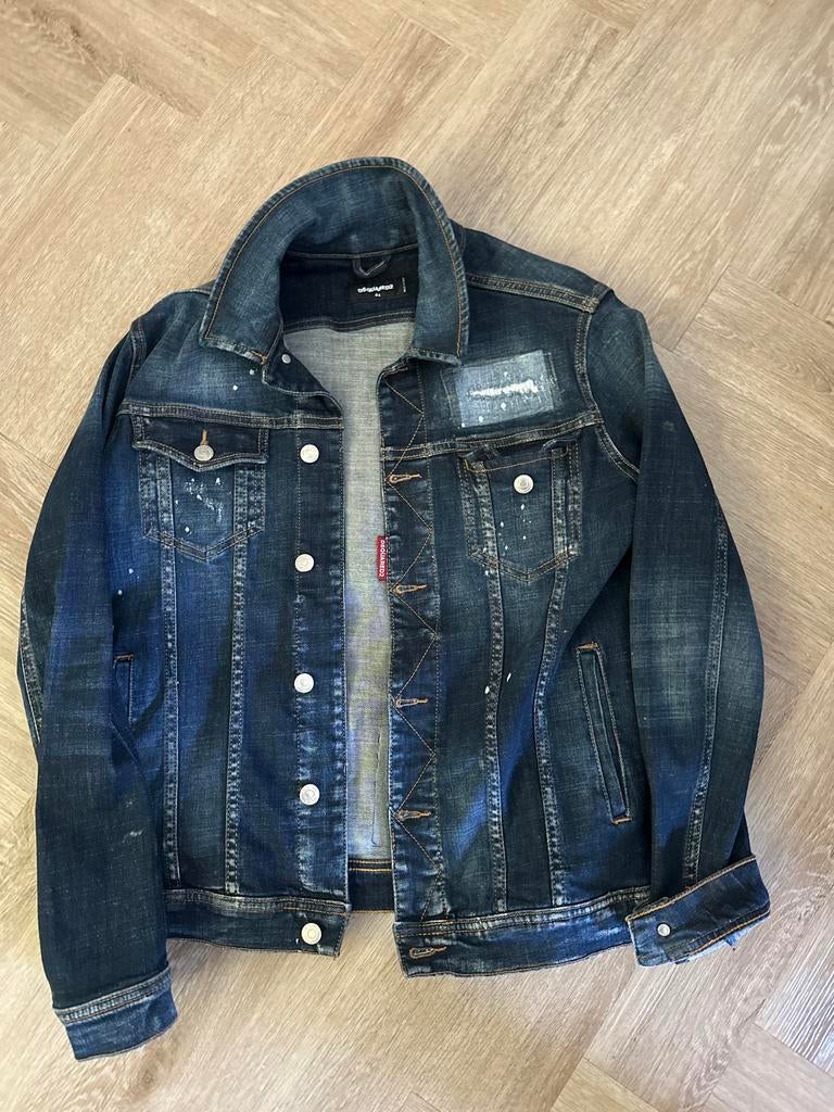 Dsquared2 Icon Forever Denim Jas - Maat s, Ophalen of Verzenden, Zo goed als nieuw, Maat 48/50 (M), Blauw