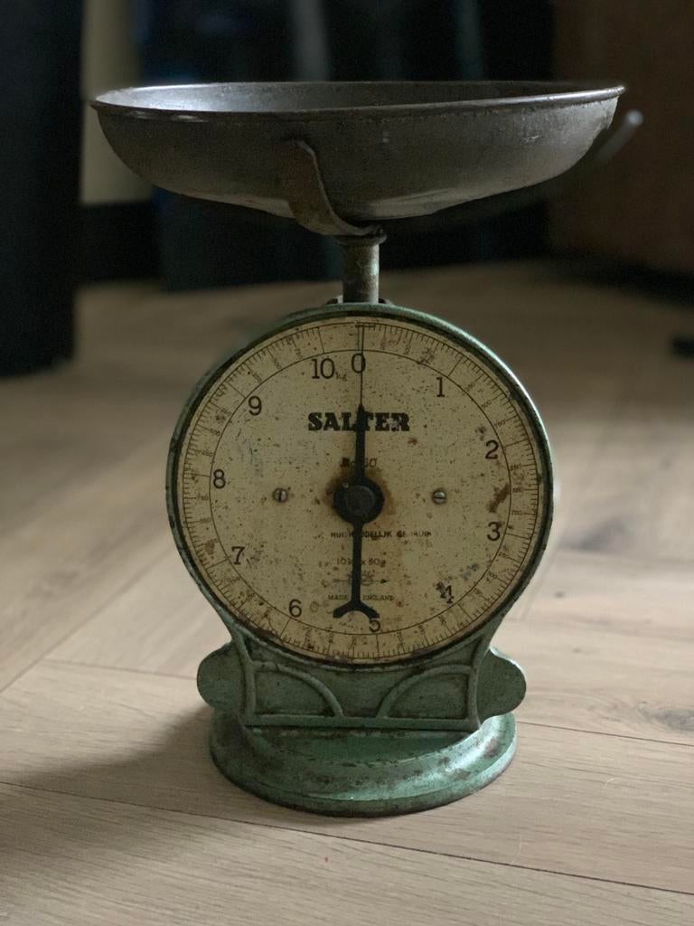 Vintage Salter keukenweegschaal, Witgoed en Apparatuur, Weegschalen, Minder dan 10 kg, Keukenweegschaal, 1 tot 500 gram, Ophalen of Verzenden
