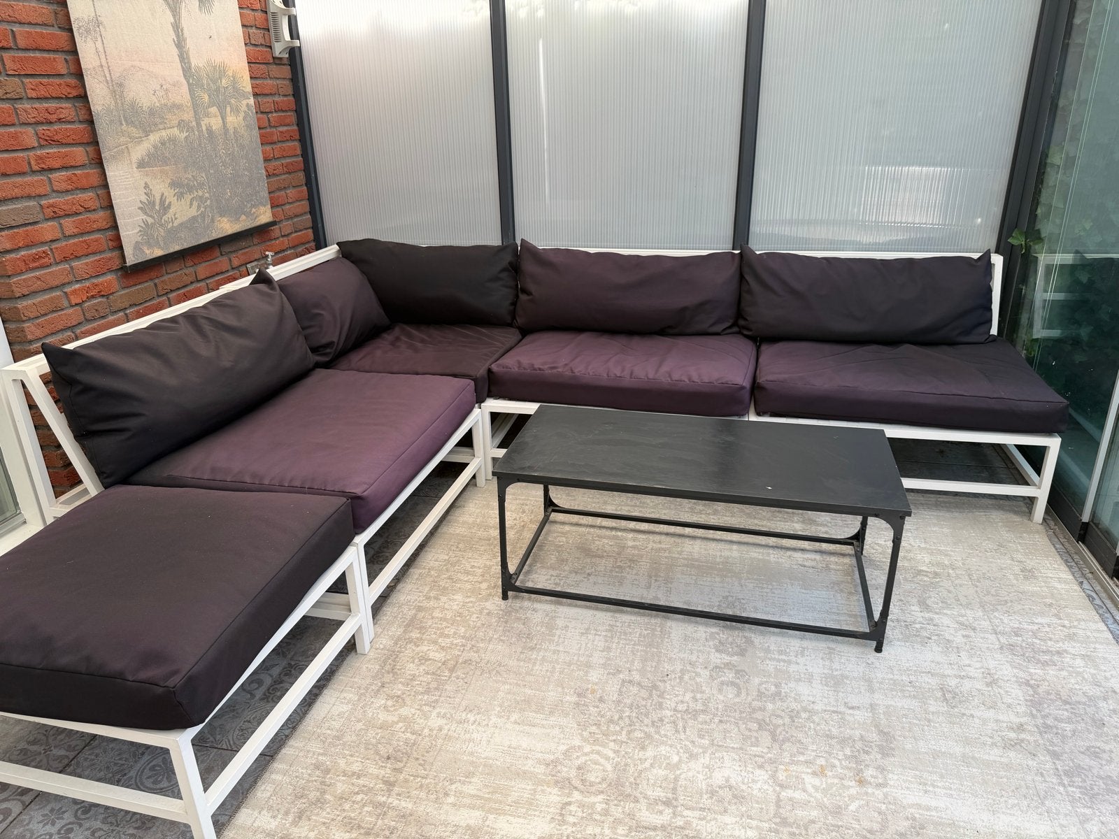 Comfortabele lounge set  wit wehkamp pacific, Ophalen, Gebruikt, Meer dan 8 zitplaatsen, Aluminium