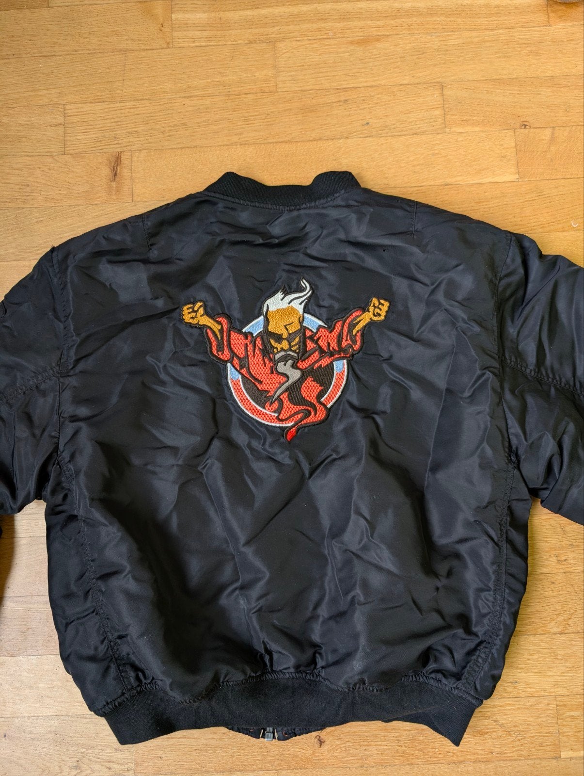 90s Thunderdome Bomber, Verzenden, Thunderdome, Zwart, Gedragen