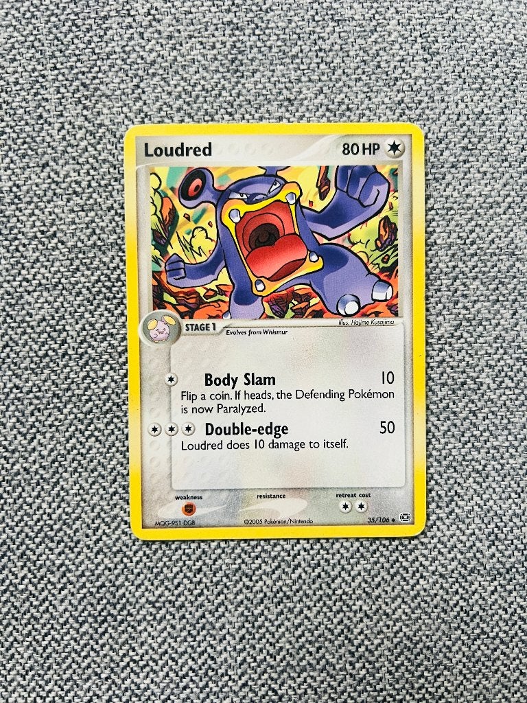 Loudred 35/106 Ex Emerald Pokemon, Verzenden, Zo goed als nieuw, Losse kaart, Foil