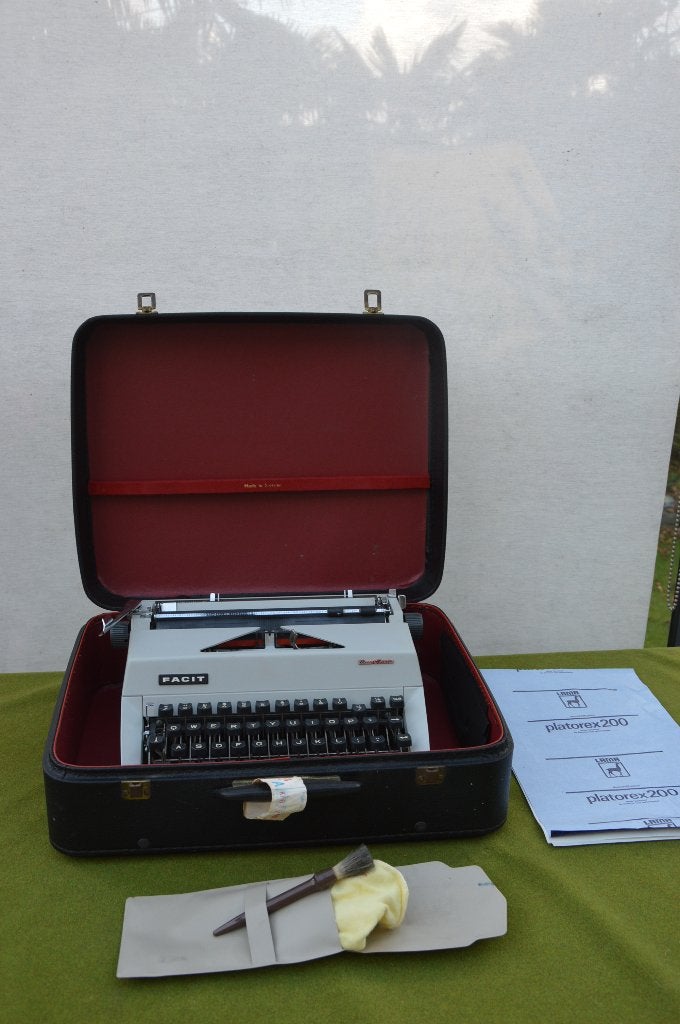 Vintage typmachine Facit TP2 in originele koffer Zweden gema, Ophalen of Verzenden