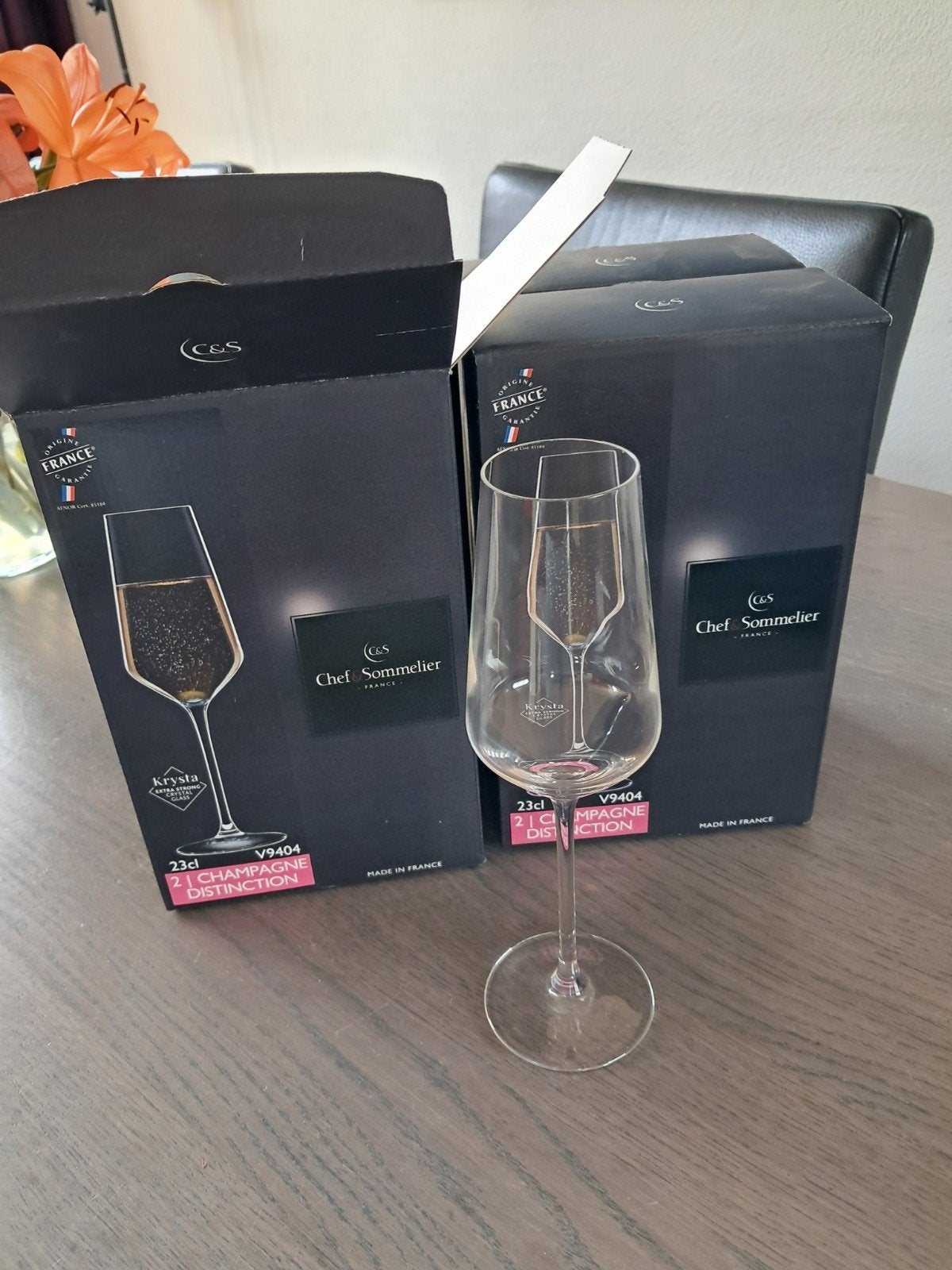 Top Kwaliteit Frans Design Champagne Flutes/Glazen Nieuw!, Ophalen, Nieuw, Overige typen