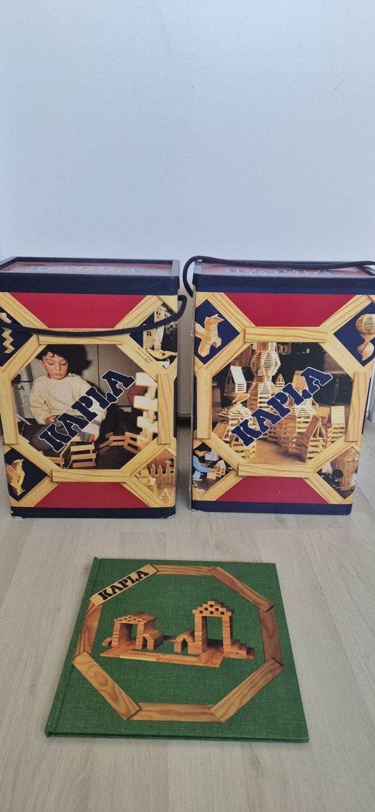 Kapla bouwblokken set met boek - 2 dozen, Kinderen en Baby's, Speelgoed | Bouwstenen, Ophalen, Gebruikt, Overige merken